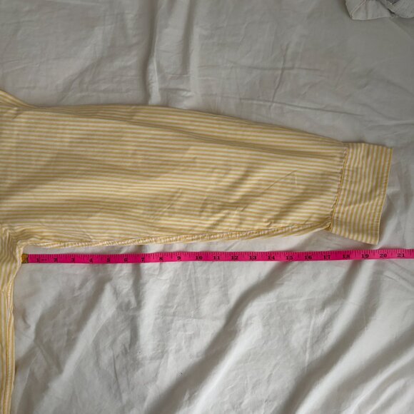 Tommy Hilfiger Men's Long-Sleeve Yellow/White Striped Button Down Size XXL - Picture 5 of 7
